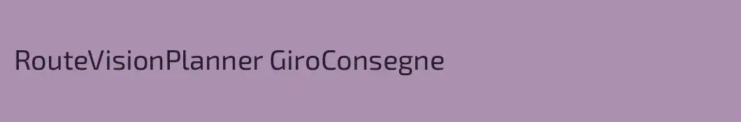 RouteVisionPlanner GiroConsegne